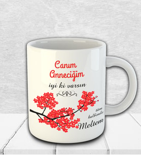 Kişiye Özel Canım Annem İyiki Varsın Temalı Kupa Bardak 82501