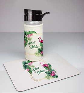Kişiye Özel Tasarım Cam Matara Ve Mousepad Ofis Seti 94384