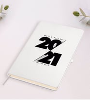 BK Gift Kişiye Özel 2024 Mutlu Yıllar Beyaz Defter-9 (Beyaz)
