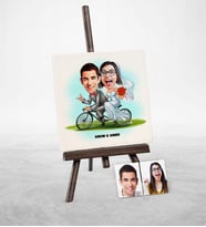 BK Gift Kişiye Özel Evleniyoruz Karikatür Şovaleli Doğal Taş  3