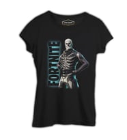 Fortnite - Skull Trooper Siyah Kadın Tshirt
