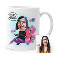 BK Gift Kişiye Özel Kadınlar Günü Temalı Karikatür Beyaz Kupa Bardak  2