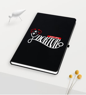 BK Gift Kişiye Özel Doktor Temalı Siyah Defter - 13