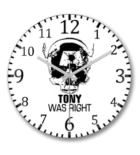 Tony Was Right1 Duvar Saati Bombeli Gercek Cam