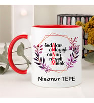 Annem Yazılı Kupa Bardağı (Kırmızı)