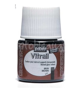 Pebeo Vitrail Şeffaf Cam Boyası 45ml Kahverengi 11