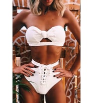 Angelsin Özel Tasarım Bikini Takım (Beyaz)