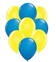 30 Adet Sarı Koyu Mavi Karışık Balon ( Balonlar Sönüktür)