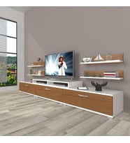 Decoraktiv Ekoflex 270r Slm Tv Ünitesi Tv Sehpası (Beyaz - Ceviz)