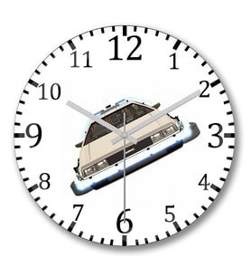 Cj Back to The Future Duvar Saati Bombeli Gercek Cam