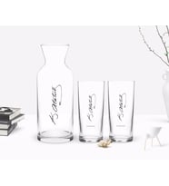 BK Gift Kişiye Özel Renkli Baskılı Atatürk Temalı İkili Rakı Bardağı ve Karaf Hediye Seti-31 (Model 1)
