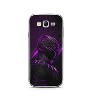 Black Panter Tasarım Süper Şeffaf Silikon Telefon Kılıfı Samsung Grand Neo