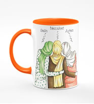 BK Gift Kişiye Özel Türbanlı Turuncu  Kupa Bardak 42740