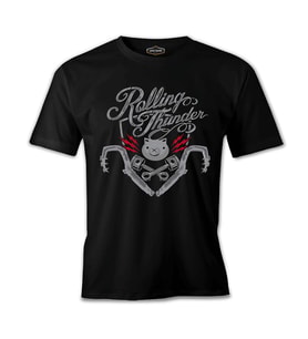 Rolling Thunder Siyah Erkek Tshirt