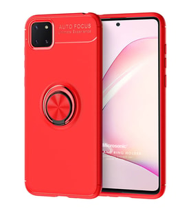 Microsonic Samsung Galaxy Note 10 Lite Kılıf Kickstand Ring Holder Kırmızı