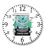 Bulbasaur Bad Boy Pokemon Duvar Saati Bombeli Gercek Cam