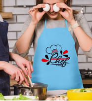 BK Gift Kişiye Özel Chef Mavi Mutfak Önlüğü  4