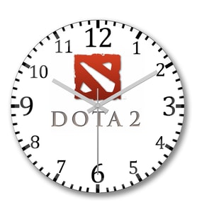 Dota   Duvar Saati Bombeli Gercek Cam