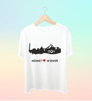 Şehrinize Özel İsim Baskılı Siluet Tshirt
