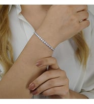 925 Ayar Gümüş Su Yolu Bileklik Model 1