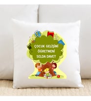 Çocuk Gelişimi Öğretmenine Hediyelik Özel İsimli Yastık