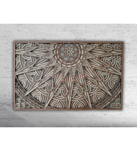 7 Katmanlı Mandala Duvar Sanatı Tasarımı Duvar Dekoru 3D Tablo Lazer Kesim Ceviz