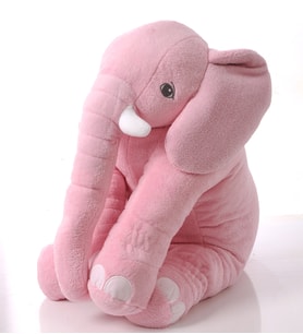 Uyku Arkadaşım Fil Büyük Yumuşak Uyku Arkadaşım-90 cm (Pembe)
