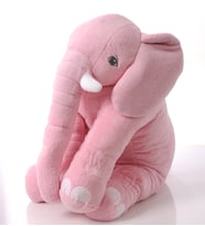 Uyku Arkadaşım Fil Büyük Yumuşak Uyku Arkadaşım-90 cm (Pembe)