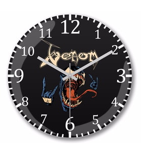 Venom Metalhead Duvar Saati Bombeli Gercek Cam