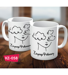 Kişiye Özel İsimli Minimalist Hediye Kupa Bardak