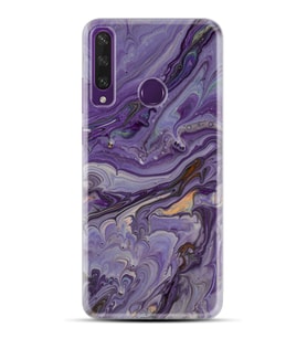 Kılıfland Huawei Y6P Kılıf Silikon Resimli Kapak Abstract Purple Stok 1070