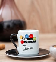 Yazılım Mühendisi Siyah Türk Kahvesi Fincanı