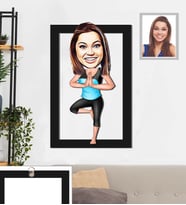 Kişiye Özel Sporcu Karikatürlü 3D Ahşap Tablo 30x47 Bayan-3