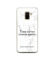 Samsung A8 Plus Beyaz Mermer Söz Tasarımlı Telefon Kılıfı