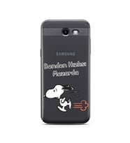 Snoopy Tasarımlı Süper Şeffaf Silikon Telefon Kılıfı Samsung J3 Prime