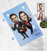 Kişiye Özel Avukat Arkadaş Karikatürlü A4 99 Parça Puzzle Model-1