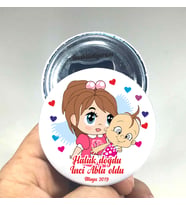 20 Adet Bebek Magneti Açacaklı Magnet Açacak (Metal)