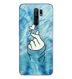 Parmak Tasarım Süper Şeffaf Silikon Telefon Kılıfı Xiomai Redmi 9