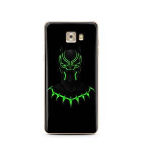 Black Panter Tasarım Süper Şeffaf Silikon Telefon Kılıfı Samsung C7 Pro 