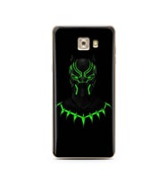 Black Panter Tasarım Süper Şeffaf Silikon Telefon Kılıfı Samsung C7 Pro 