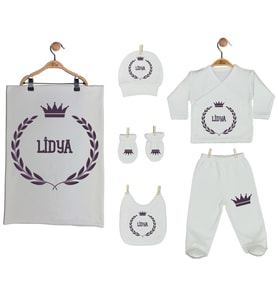 Pia Baby GL 2006 İsme Özel Taçlı Battaniye Zıbın Set