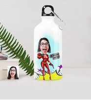 BK Gift Kişiye Özel Şeytan Kadın Karikatürlü Metal Suluk 500 Ml  2