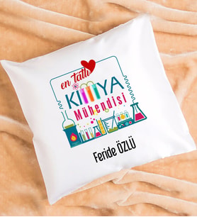 Mesajlı Kimya Mühendisi Tasarımlı Kişiye Özel Kimya Mühendisi Yastık