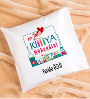 Mesajlı Kimya Mühendisi Tasarımlı Kişiye Özel Kimya Mühendisi Yastık