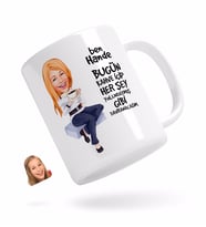 BK Gift Kişiye Özel Kadın Her Şey Yolundaymış Gibi Karikatürlü Beyaz Kupa Bardak-2