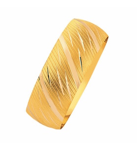 14 Ayar Mega Bilezik 25 Gram Yağmur Model (Altın)