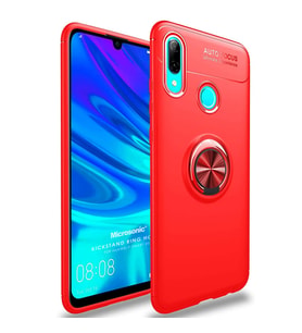 Microsonic Huawei Honor 10 Lite Kılıf Kickstand Ring Holder Kırmızı