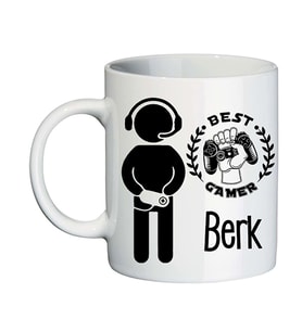 Best Gamer Oyuncuya Hediye İsimli Kupa Bardak