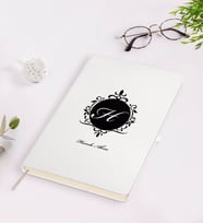 BK Gift Kişiye Özel Baş Harf İsim Tasarımlı Beyaz Defter-9