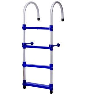Hobi Store Portatif Tekne Merdiveni ( Mavi ) 3 Basamaklı